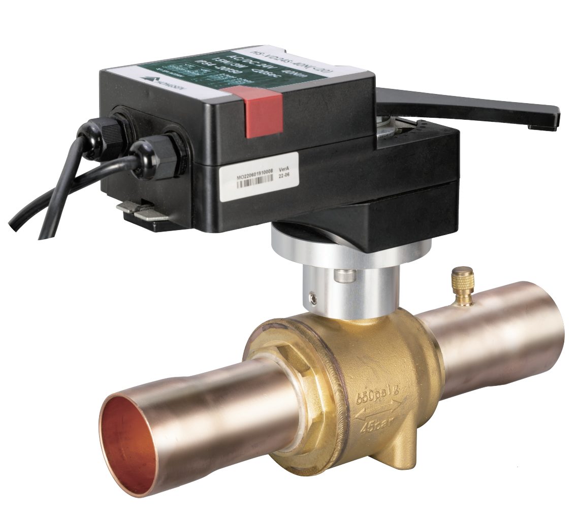 Electric Ball Valve — Full Bore, Brazed ODF, AC/DC 24V Actuator (DQF Series)